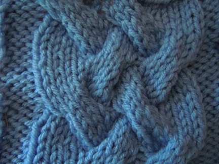 free knitting pattern - woven cable stitch